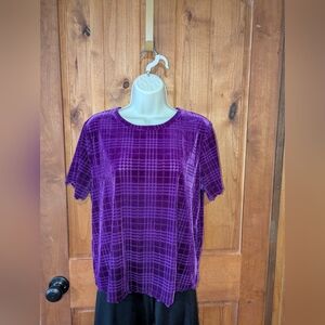 Nine‎ West Vibrant Purple Velvet Top